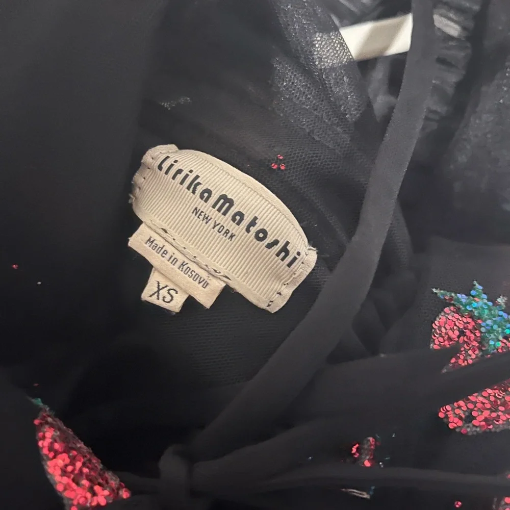 Lirika Matoshi Black Midi Strawberry Dress - Picture 5 of 6